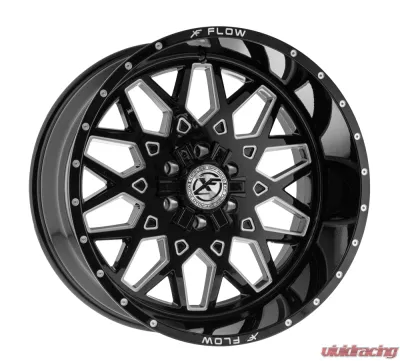 XFX Flow XFX-307 22X12 5X127 5X139.7 -44 Cb 78.1 Gloss Black & Milled - XFX-N-307221251271397-44BMW